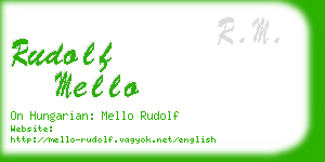 rudolf mello business card